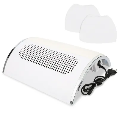 Produktbild von SWANEW Nagelstaubsauger Professionelle Staubabsaugung Nagelstudio mit 3 Lüfter und 2 Staub Taschen für Acrylnägel Staubentfernung für Persönlich und Nagelstudio Verwenden,Weiß