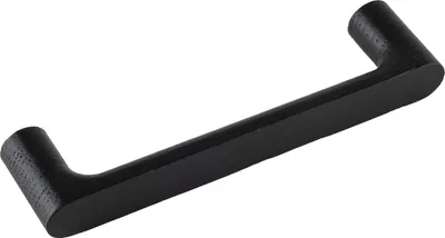 Produktbild von Griff Pinta LA 128mm, Holzgriff robuster Möbelgriff Breite 144mm, Esche schwarz gebeizt