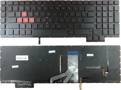 Produktbild von DEUTSCHE - Tastatur Keyboard mit Beleuchtung, ohne Rahmen Kompatibel für HP OMEN 17-AN