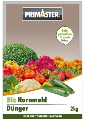 Produktbild von Hornmehl N-Dünger 12% fein gemahlen 2 kg für sofortige und natürliche Langzeitversorgung