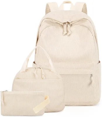 Zdjęcie produktu dla Omgoods - Zestaw plecaka szkolnego w stylu casual, zawierający lunchbox i pojemnik na przybory