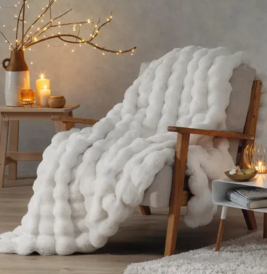 Produktbild von Webpelzdecke Felldecke Kuscheldecke Plaid 150x200 Cosy creme  40151