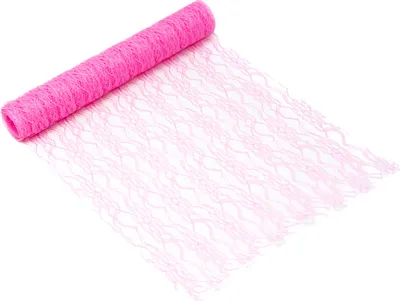 Produktbild von Oblique Unique Tischläufer Tischband mit Spitze Tischdeko für Hochzeit Geburtstag Baby Shower Party Mädchen - rosa