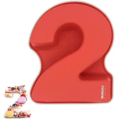 Immagine prodotto di Stampo in silicone a forma di numeri 3D, ideale per torte di compleanno, anniversari e matrimoni