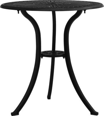 vidaXL 3dílná sada Bistro Set Cast Aluminium Black
