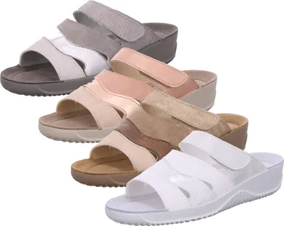 Produktbild von Rohde Damen Pantolette Clog Klettverschluss Soltau-40 1953 , Größe:41 EU, Farbe:Weiß