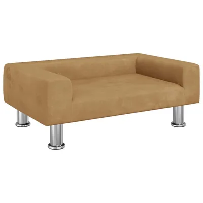 Image de vidaXL Lit pour chien Marron 70x45x26,5 cm Velours