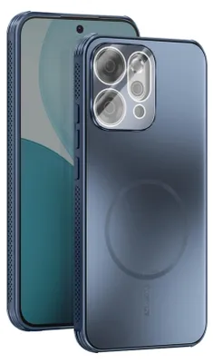Image de Abeel, housse compatible MagSafe pour Oppo Reno 14 avec protection pour appareil photo, bleu