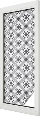 Obrázok produktu pre Vitrážová fólia na okno - 146x50 cm - vitrážový vzor - nepriehľadná dekoratívna fólia na ochranu súkromia - samolepiaca, ochrana proti UV žiareniu - geometrické vzory