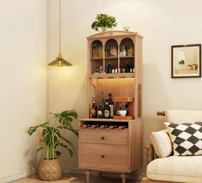 Produktbild von Braunes Küchenbuffet Modern Eleganter Holz Esszimmer Buffetschrank