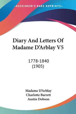 Produktbild von Diary And Letters Of Madame D'Arblay V5