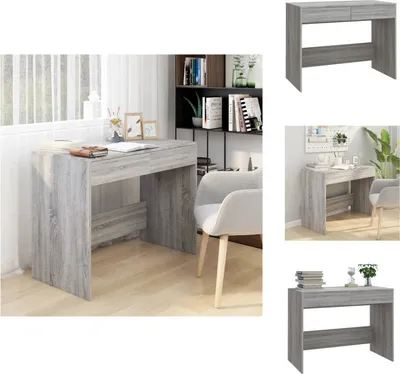 Zdjęcie produktu dla vidaXL Biurko szare Sonoma 101x50x76,5 cm materiał drewnopochodny - Biurka
