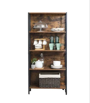 Produktbild von Bücherregal braun-schwarz, Spanplatte, 74 x 30 x 155 cm