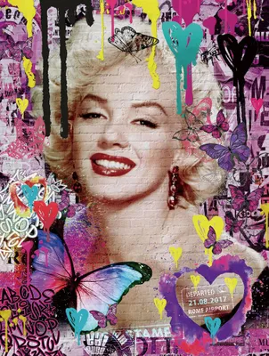 Produktbild von ArtUniverse Glasbild Street Art Hollywood 90 x 120 cm