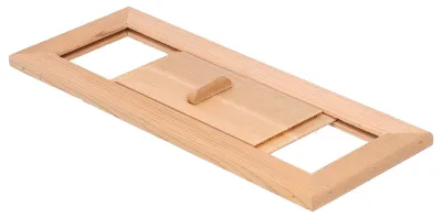 Holz-Lüftungsgitter für Sauna, verstellbar, 34x13x1,1 cm