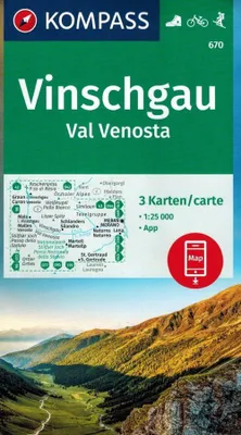 Produktbild von KOMPASS Wanderkarten-Set 670 Vinschgau / Val Venosta (3 Karten) 1:25.000