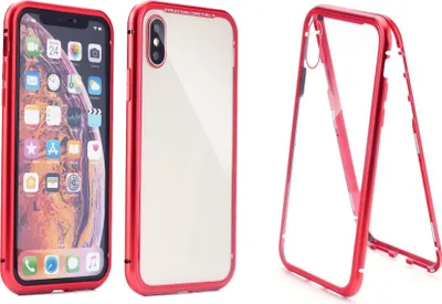 Produktbild von 360° Magnet Slim Metall Case Schutz Tasche Handyhülle Handyschale Schutz für Huawei Mate 20 Lite in Rot @cofi1453
