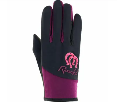 Produktbild von Roeckl Keysoe Kinder Reithandschuh magenta mit silber Glitzer, Roe17_Gr.:4