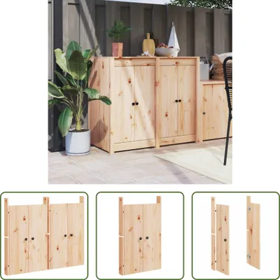 Immagine prodotto di The Living Store Ante per cucina da esterno 2 pezzi 50x9x82 cm in legno di pino massiccio