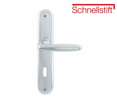 Produktbild von Hoppe Verona Aluminium Langschildgarnitur F1 Natur 1510/273P, OB Ovalbart