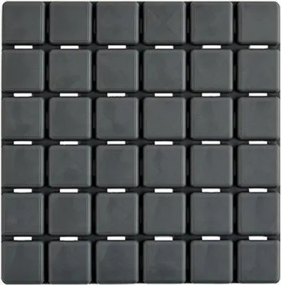 Produktbild von MSV Premium Duschmatte Badematte Badewanneneinlage Anti Rutsch Pads - 6 Stück - antibakteriell rutschfest mit Saugnäpfen - Grau - ca. 13 x 13 cm - duftet nach Rosen - waschbar bei 60° Grad