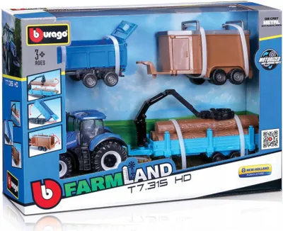 Produktbild von BBURAGO MODEL TRAKTOR GESCHENKSET 17.315HD + 3 ANHÄNGER 10CM (Spielzeug - Fahrzeuge)