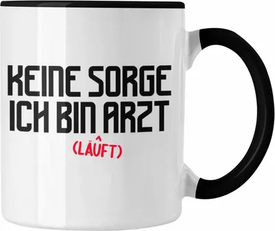 Produktbild von Trendation - Arzt Geschenk Tasse Lustig Männer Geschenkidee Kaffeetasse für Arzt Krankenhaus Ärzte (Schwarz)