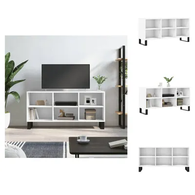 Image de vidaXL Armoire TV Blanc 103,5x30x50 cm Bois composite - Meuble TV