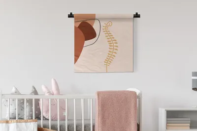 Produktbild von MuchoWow® Wandteppich Wandbehang Sommer - Pflanze - Abstrakt 60x60 cm Tapisserie Dekoration Wandtuch - Dekorationen - Wand Decke
