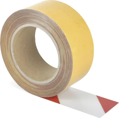 Produktbild von Universelles Bodenmarkierungsband WT-5125, PVC, Rot/Weiß, 50 mm x 10 m