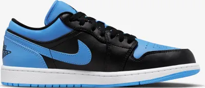 Produktbild von Nike Air Jordan 1 Low "Black University Blue" Schwarz/Blau, 553558-041, Größe: 44,5
