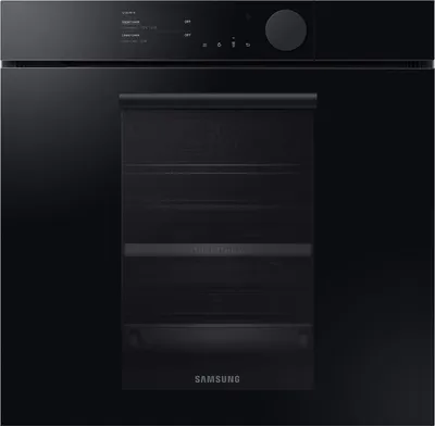 Produktbild von Samsung Infinite Dual Cook Steam Einbaubackofen 60cm, Pyrolyse, Onyxschwarz glänzend NV75T8979RK/EG 75L