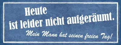 Produktbild von vianmo Holzschild 10x27 cm heute nicht aufgeräumt mein Mann Spruch Zitat