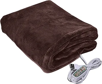 Produktbild von Heizdecke für den Winter, 3-stufige Temperatureinstellung, USB-Aufladung, dickes, doppelseitiges Material, Zeiteinstellung, Heizdecke für Camping, Reisen, Büro, Zuhause