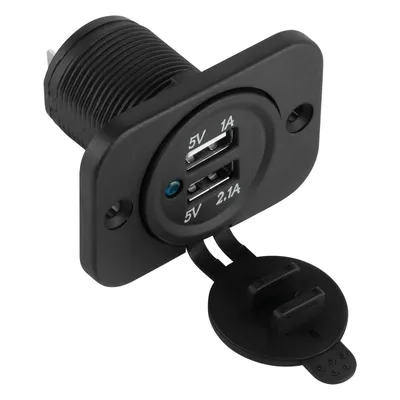 Immagine prodotto di caricabatterie da auto 2xUSB per installazione 3100 mA omologazione E24