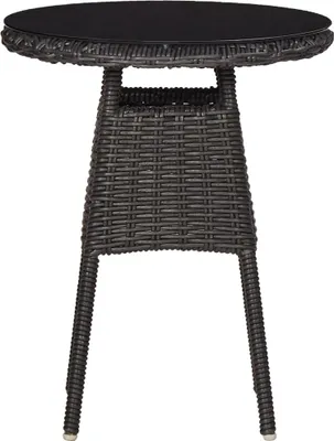 Obrázok produktu pre vidaXL 3-dielna záhradná súprava Bistro Set s vankúšmi Poly Rattan Black