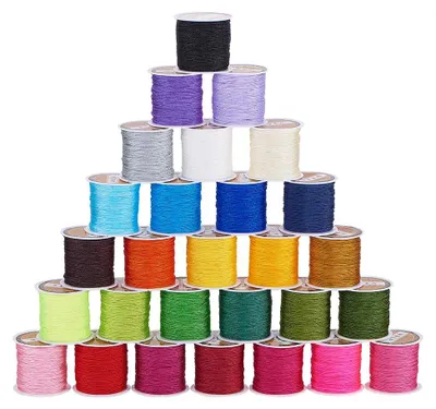 Nylon-Knotenseil 0,8 mm, 28 Farben, 980 m für Schmuck