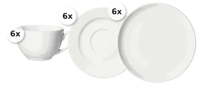 Produktbild von Kaffeeservice 18 tlg. Volos weiss