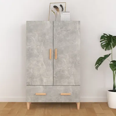 Image de vidaXL Highboard gris béton 70x31x115 cm Bois composite