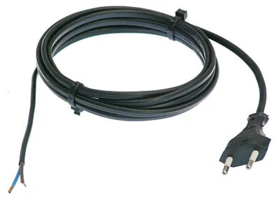 Produktbild von AS-Schwabe Euro-Anschlussleitung, schwarz, 1,5m H03VVH2-F 2x0,75
