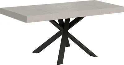 Immagine prodotto di Tavolo allungabile 90/194x90 cm Clerk Premium cashmere gambe antracite