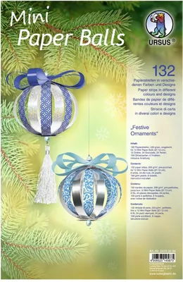 Produktbild von Bastelset Mini Paper Balls Festive Ornaments