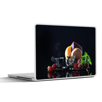 Produktbild von MuchoWow® Laptop Aufkleber Sticker Cover Rustikal - Obst - Käse - Tisch - Stilleben 30x22 cm - Laptop-Sticker