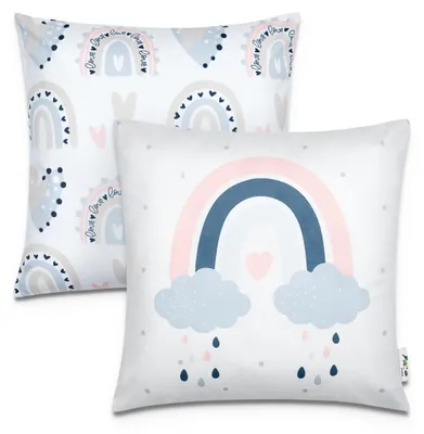 Produktbild von 2er Set Kissenbezug 45x45 Kissen Kissenhülle Couch Kinder verschiedene Motive