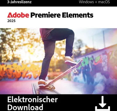 Produktbild von Adobe Premiere Elements 2025 / 1PC / 3-Jahre / Lizenz per E-Mail