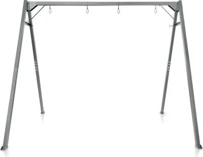 Produktbild von Meteor Schaukelgestell W-5045, verzinkt & pulverbeschichtet, A‑Rahmen 207 cm, 4 Aufhängungen + Hängemattenhaken, 180 kg Tragkraft