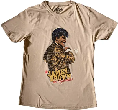 Obrázok produktu pre James Brown - Tričko "Mr Dynamite" pre mužov/dámy Uni RO5573 (L) (Sand)