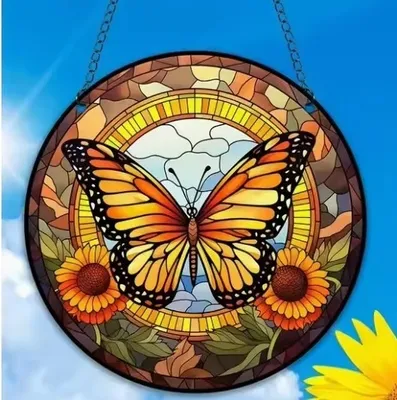 Produktbild von Sonnenfänger - Butterfly/Typ7 aus Buntglas KP31519
