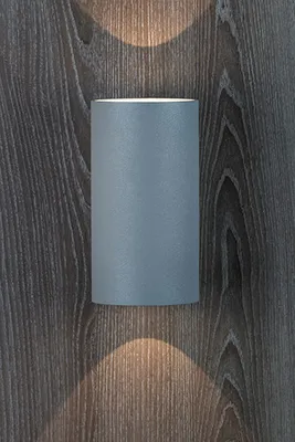 Produktbild von Wandstrahler aussen up down grau rund IP54