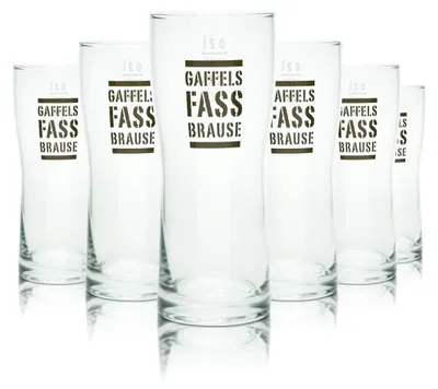 Produktbild von 6x Gaffel Bierglas 0,2l Gaffels Fassbrause Willi Becher Gläser Set Brauerei Köln